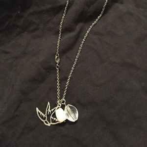 Swallow and stones necklace